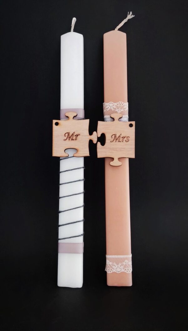 Πασχαλινή λαμπάδα "Mr & Mrs"