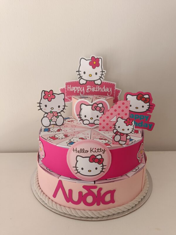 Χάρτινη τούρτα "Hello Kitty" - Image 3