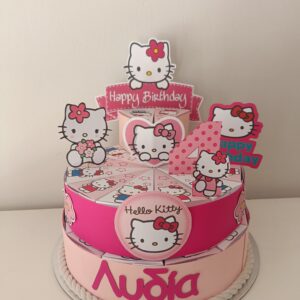 Χάρτινη τούρτα "Hello Kitty"