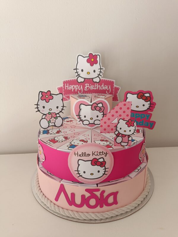 Χάρτινη τούρτα "Hello Kitty"