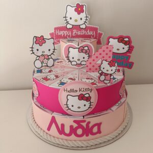 Χάρτινη τούρτα "Hello Kitty"