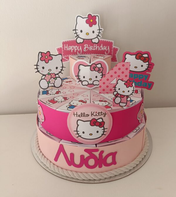 Χάρτινη τούρτα "Hello Kitty"