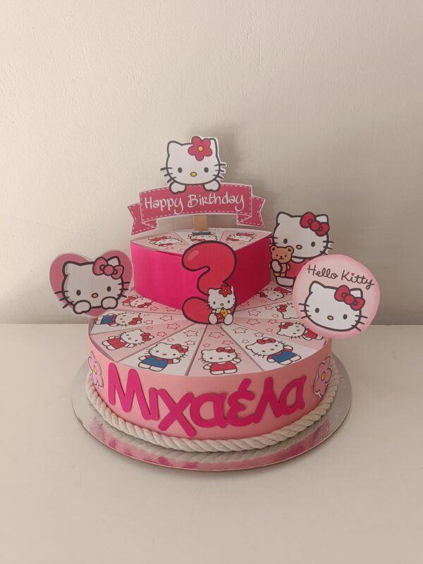 Χάρτινη τούρτα "Hello Kitty" - Image 2