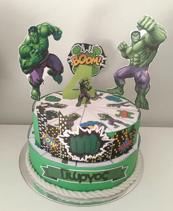 Χάρτινη τούρτα"Hulk" - Image 7