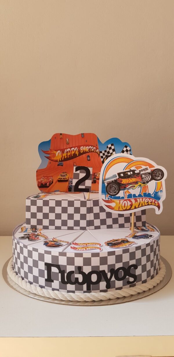 Χάρτινη τούρτα  "Hot Wheels" cars - Image 8