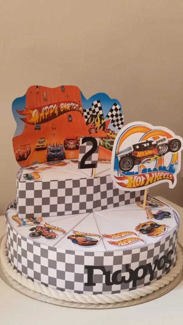 Χάρτινη τούρτα  "Hot Wheels" cars - Image 7