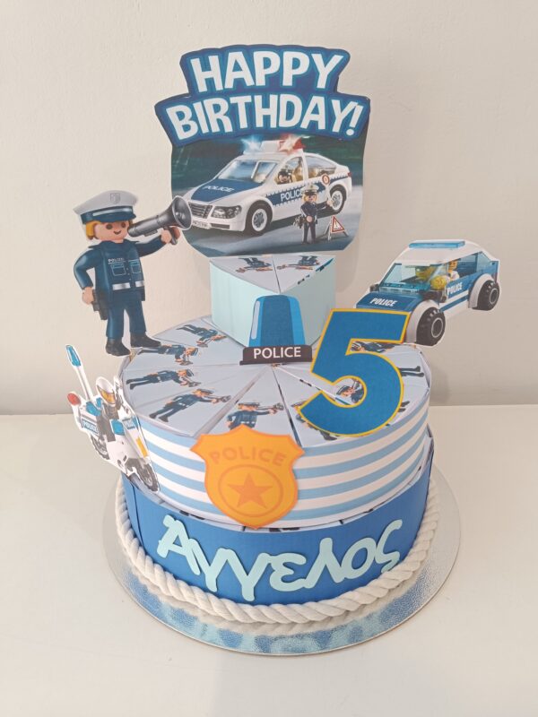 Χάρτινη τούρτα "Playmobil Police" Playmobil - Image 4