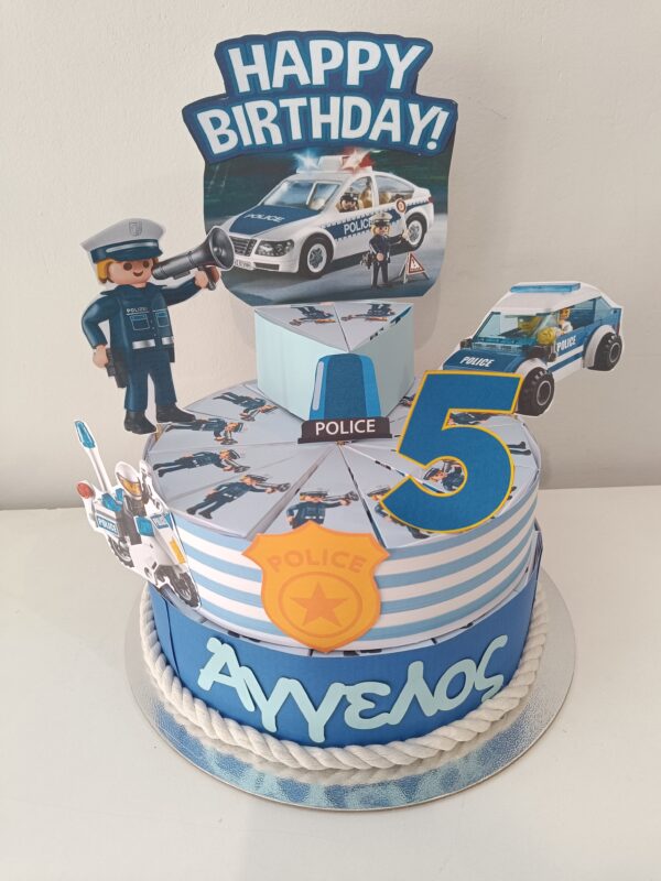 Χάρτινη τούρτα "Playmobil Police" Playmobil - Image 3