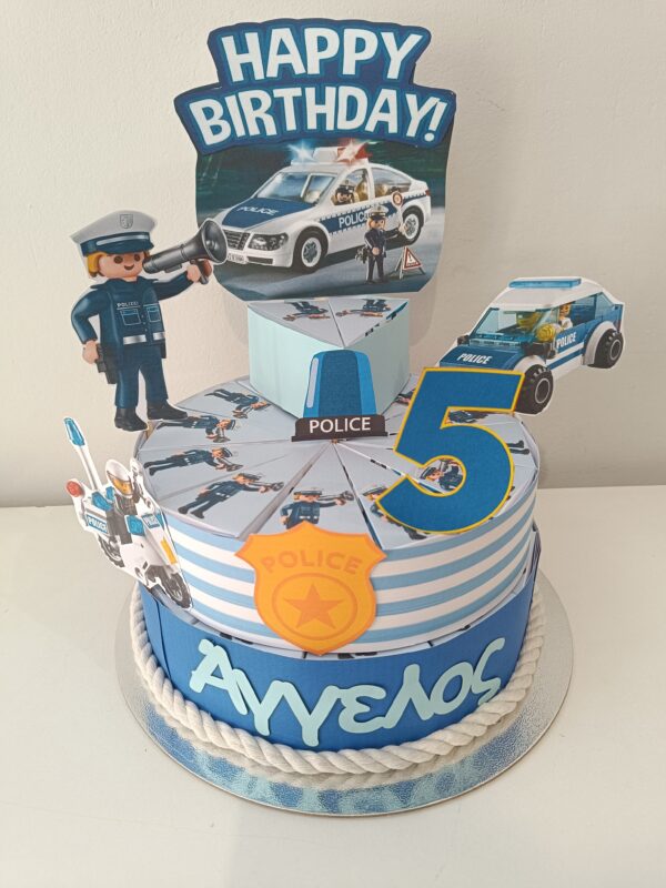 Χάρτινη τούρτα "Playmobil Police" Playmobil - Image 2
