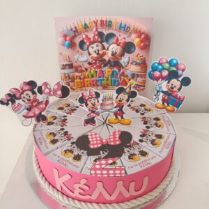 Χάρτινη τούρτα "Mickey and minnie" girls