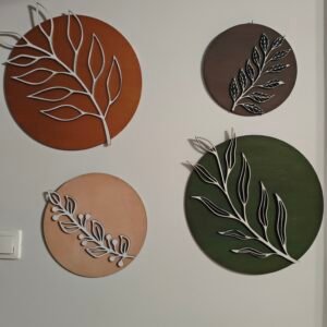 Διακοσμητικά τοίχου οβάλ 4 τεμάχια