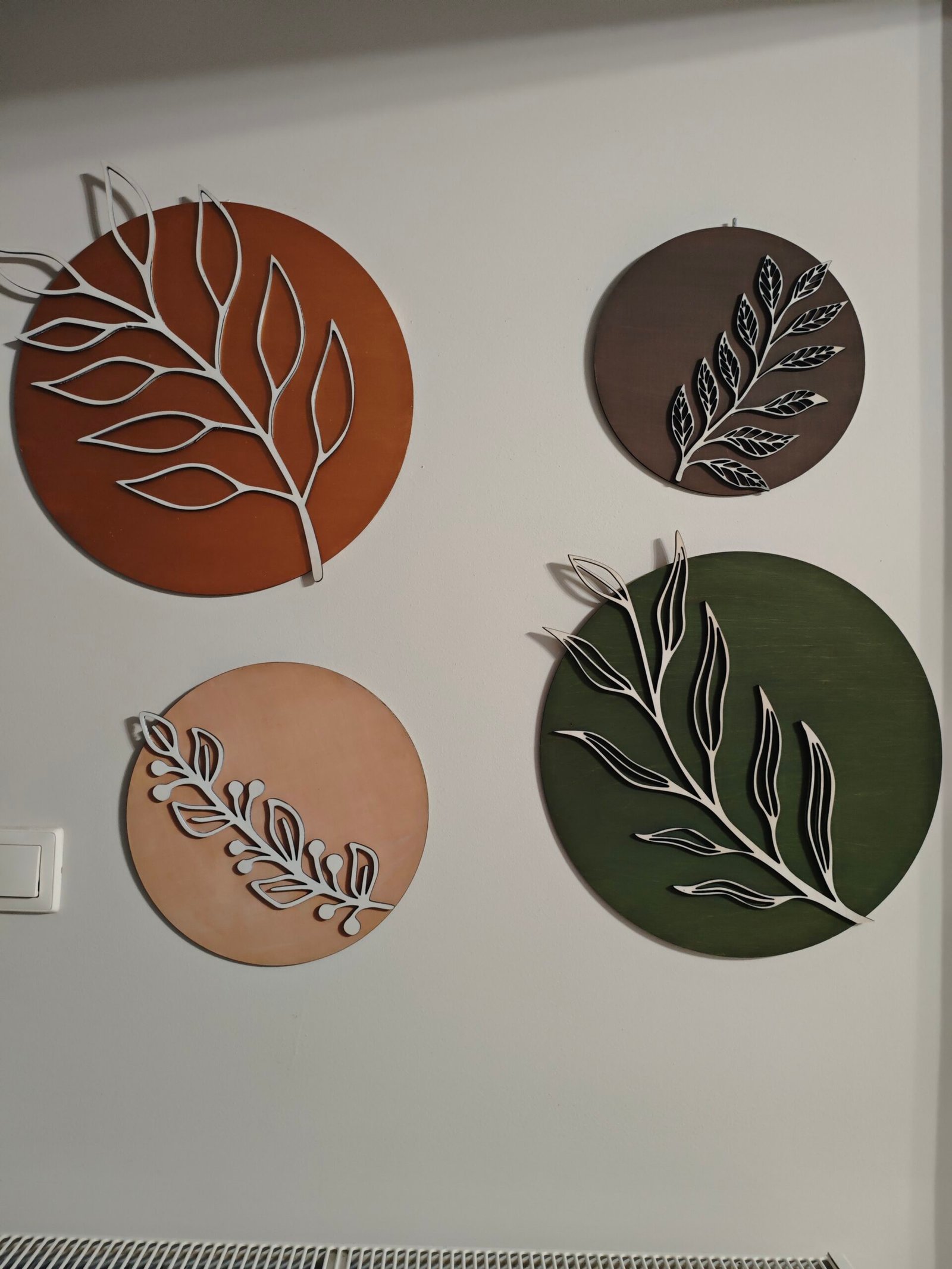 Διακοσμητικά τοίχου οβάλ 4 τεμάχια