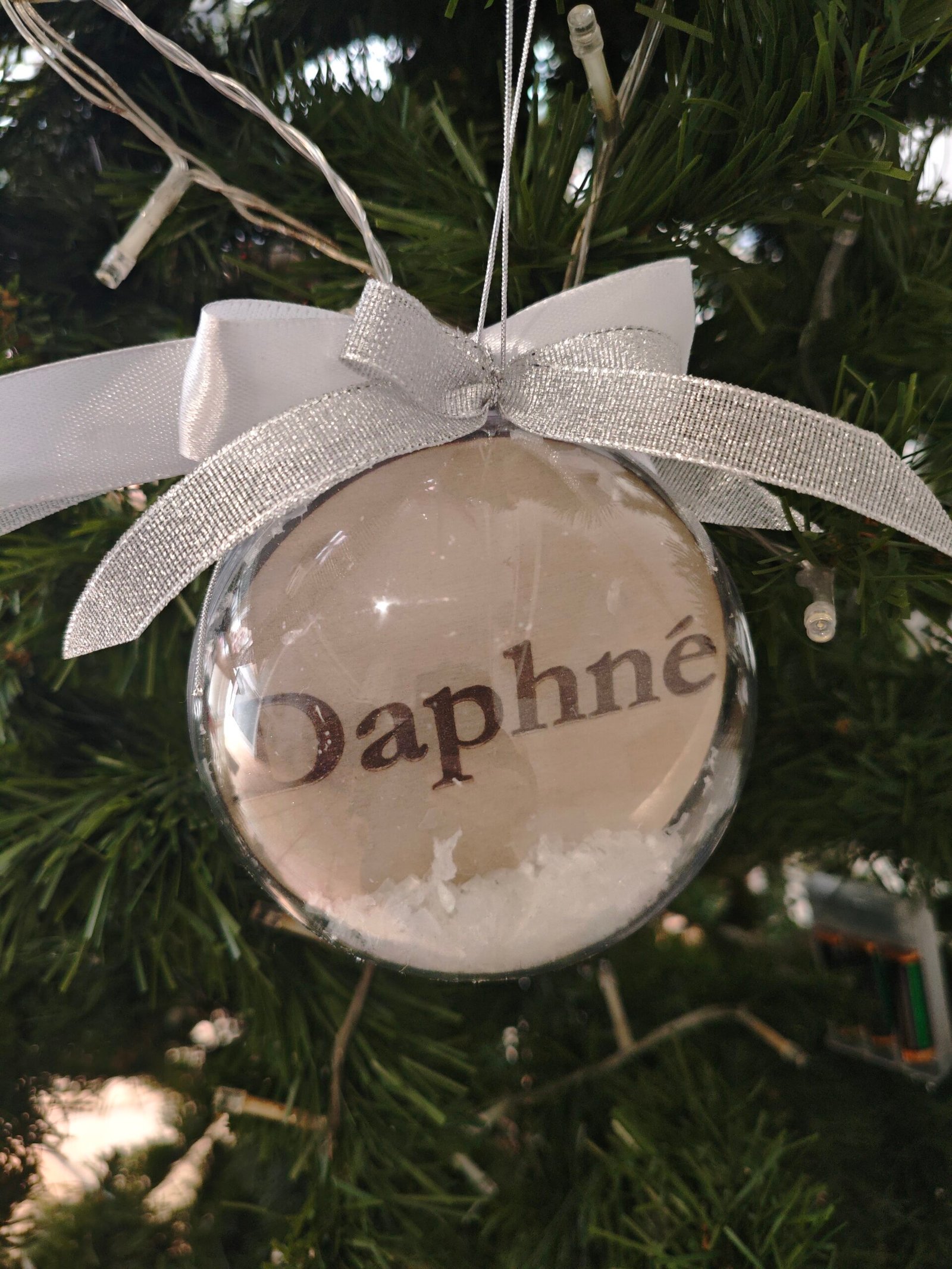 Χριστουγεννιάτικη μπάλα με όνομα (δύο όψεις) - Image 3
