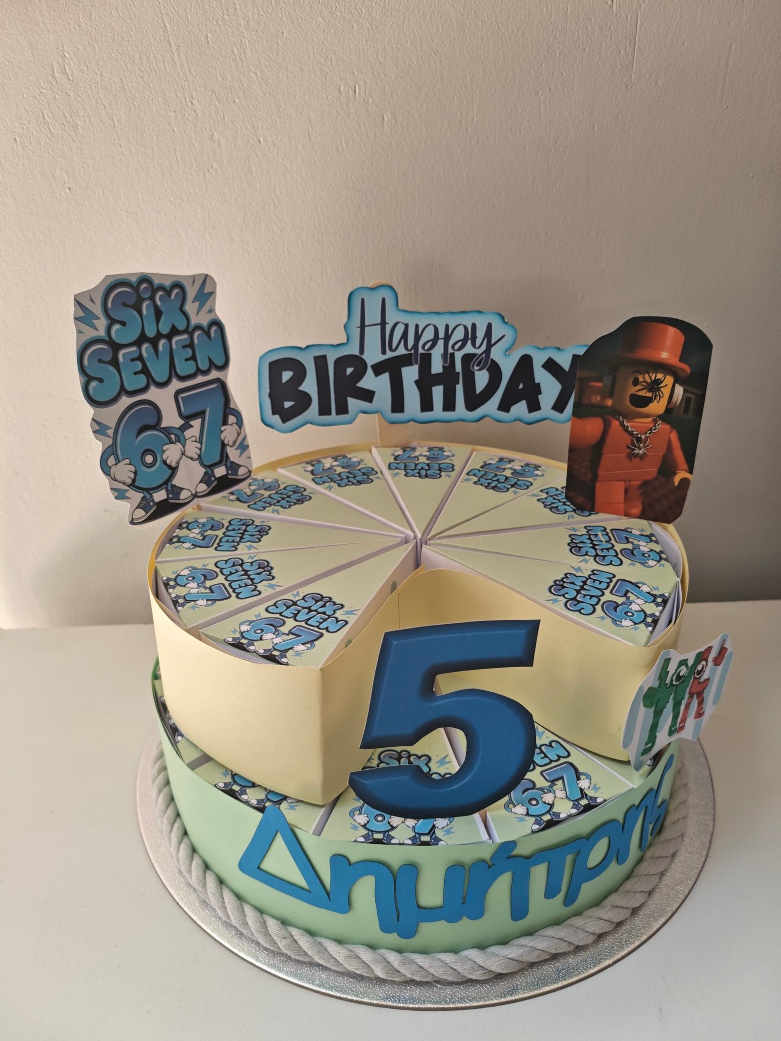 Χάρτινη τούρτα "SIX SEVEN" STEAL A BRAINROT - Image 3