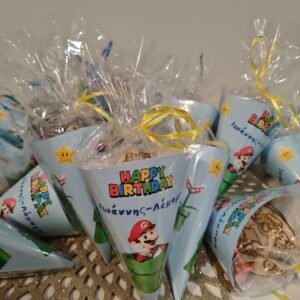 Χωνάκια χάρτινα με γέμισμα (σχολικό κέρασμα)