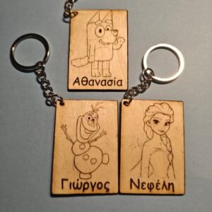 Μπρελόκ με όνομα (επιλογή γεμίσματος χάρτινης τούρτας)