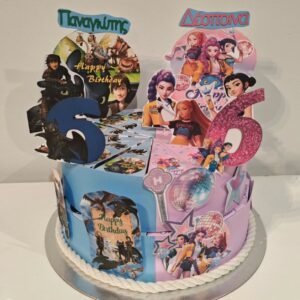 Χάρτινη τούρτα 2 θεμάτων "Twins"