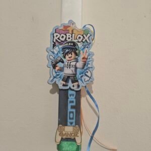 Λαμπάδα "ROBLOX" με  μαγνητάκι και όνομα