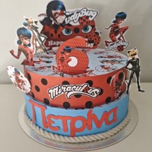 Χάρτινη τούρτα "LADYBUG MIRACULOUS"