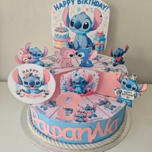 Χάρτινη τούρτα "Stitch"2