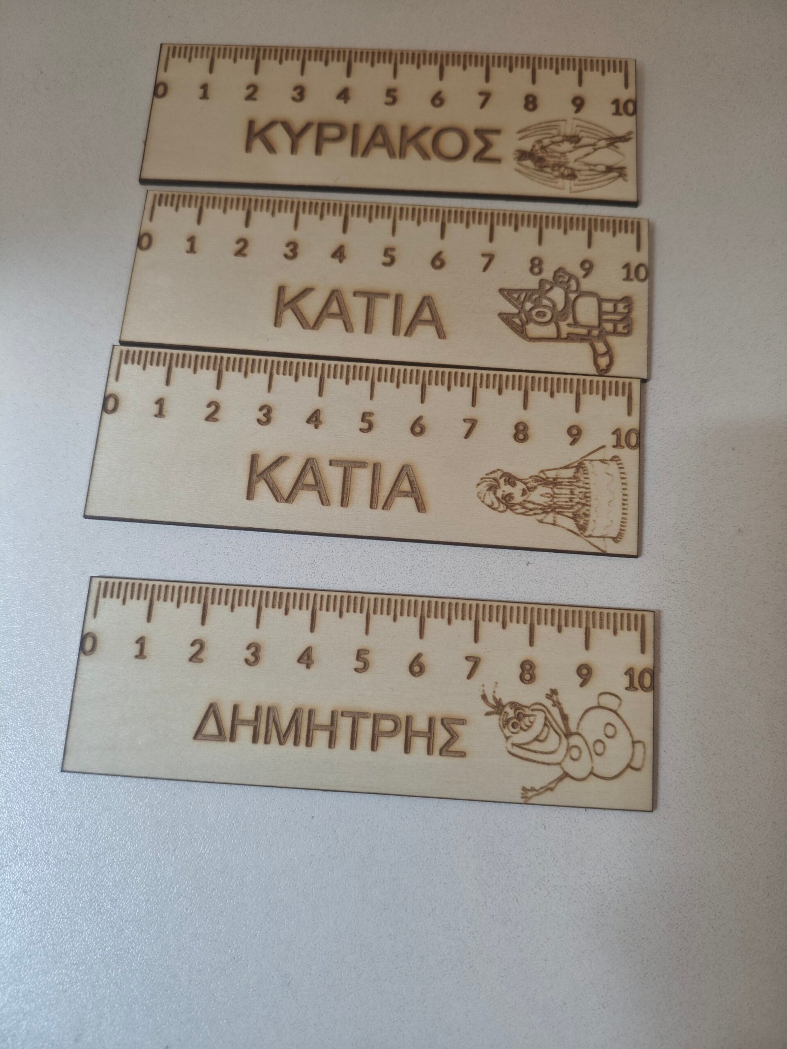 Ξύλινος χάρακας 10 εκ.(επιλογή γεμίσματος χάρτινης τούρτας) - Image 2
